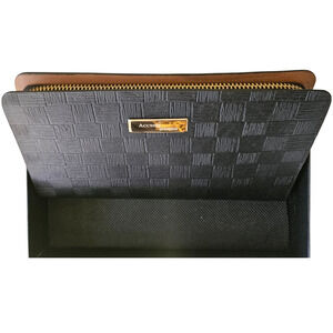 RFID Access Denied Womens Wallet Black Basket Weave Blocking Zip Around NIB New